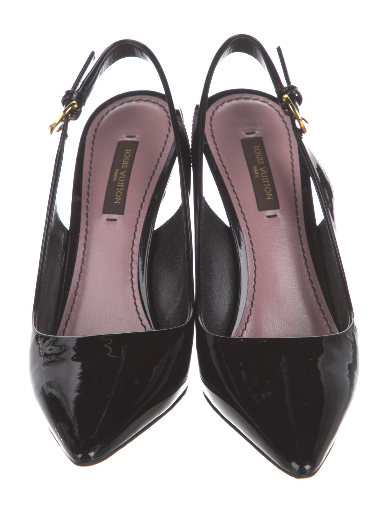 Louis Vuitton Patent Leather Slingback Pumps